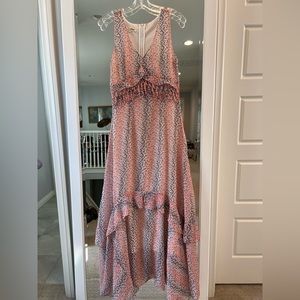Spring/Summer pink pattern Maxi dress